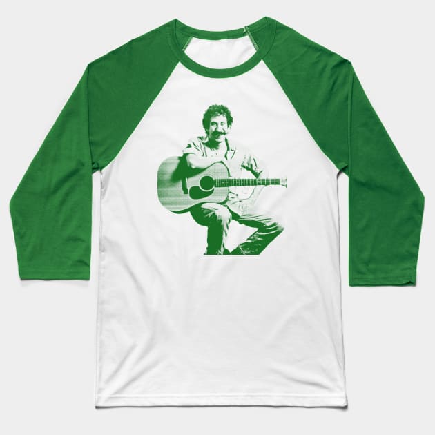 jim croce - green solid style Baseball T-Shirt by Loreatees